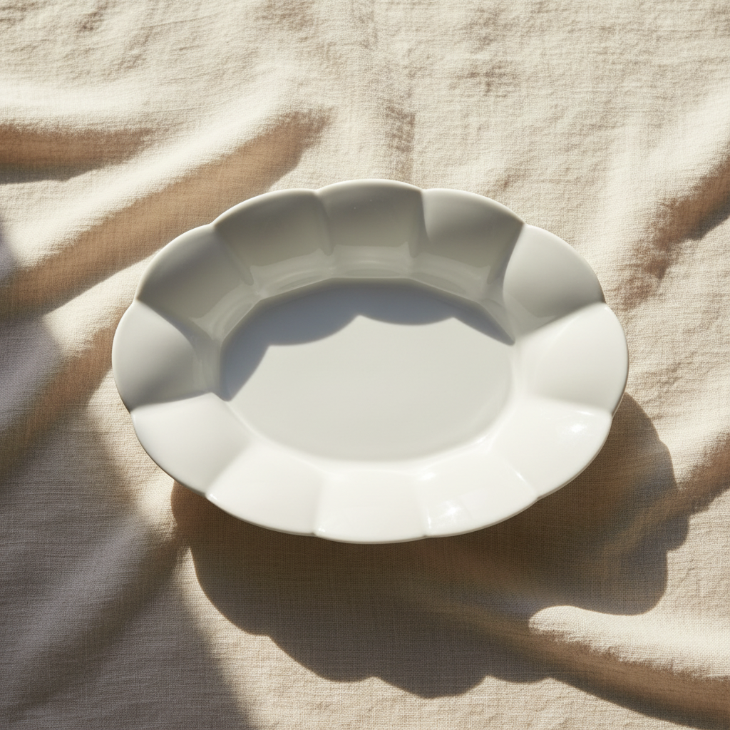 Blanc Wabi-Sabi Ceramic Floral Bowls (Set of 4)