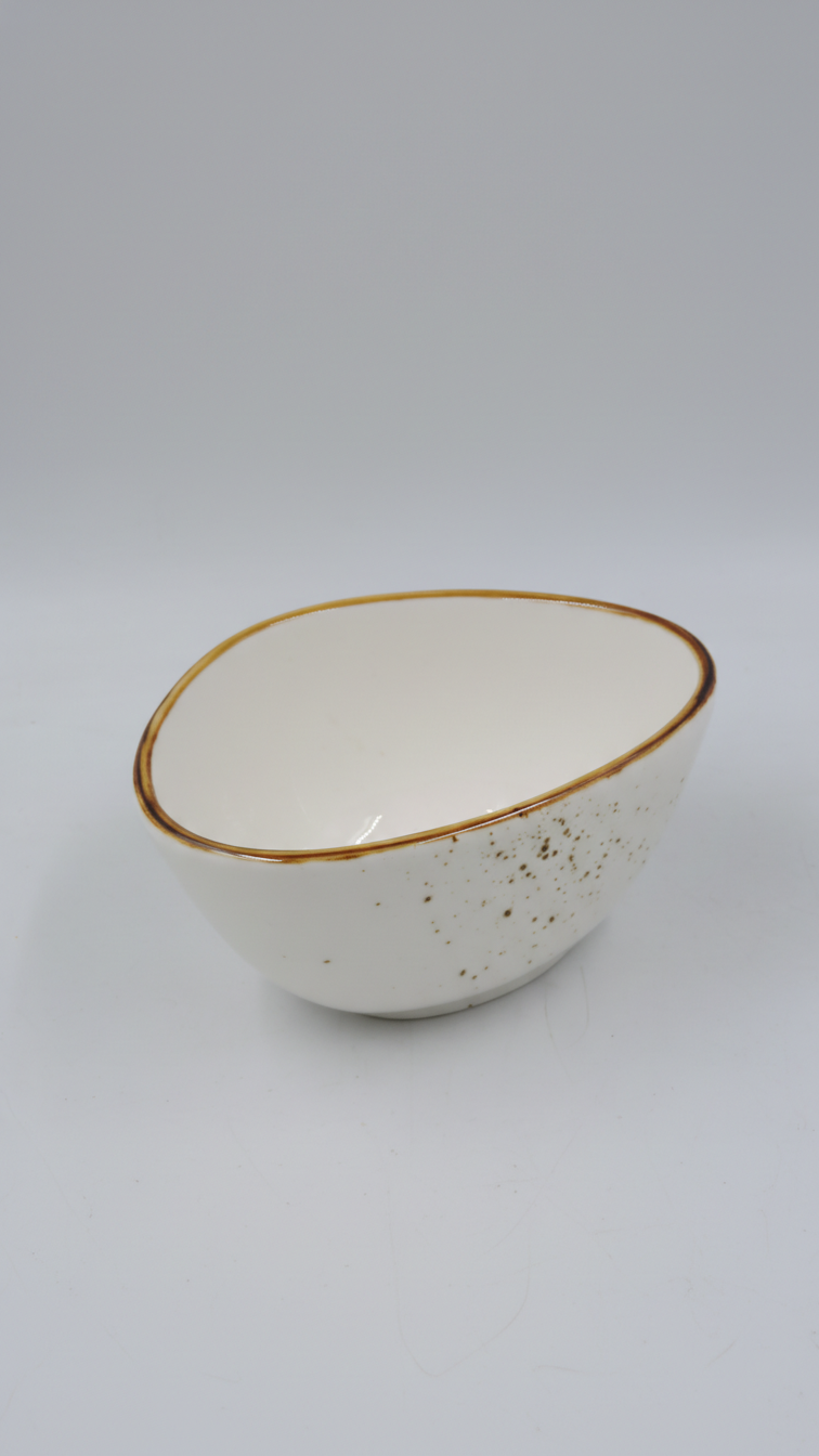 Terra 4.75 inch Oval Bowl Dap White