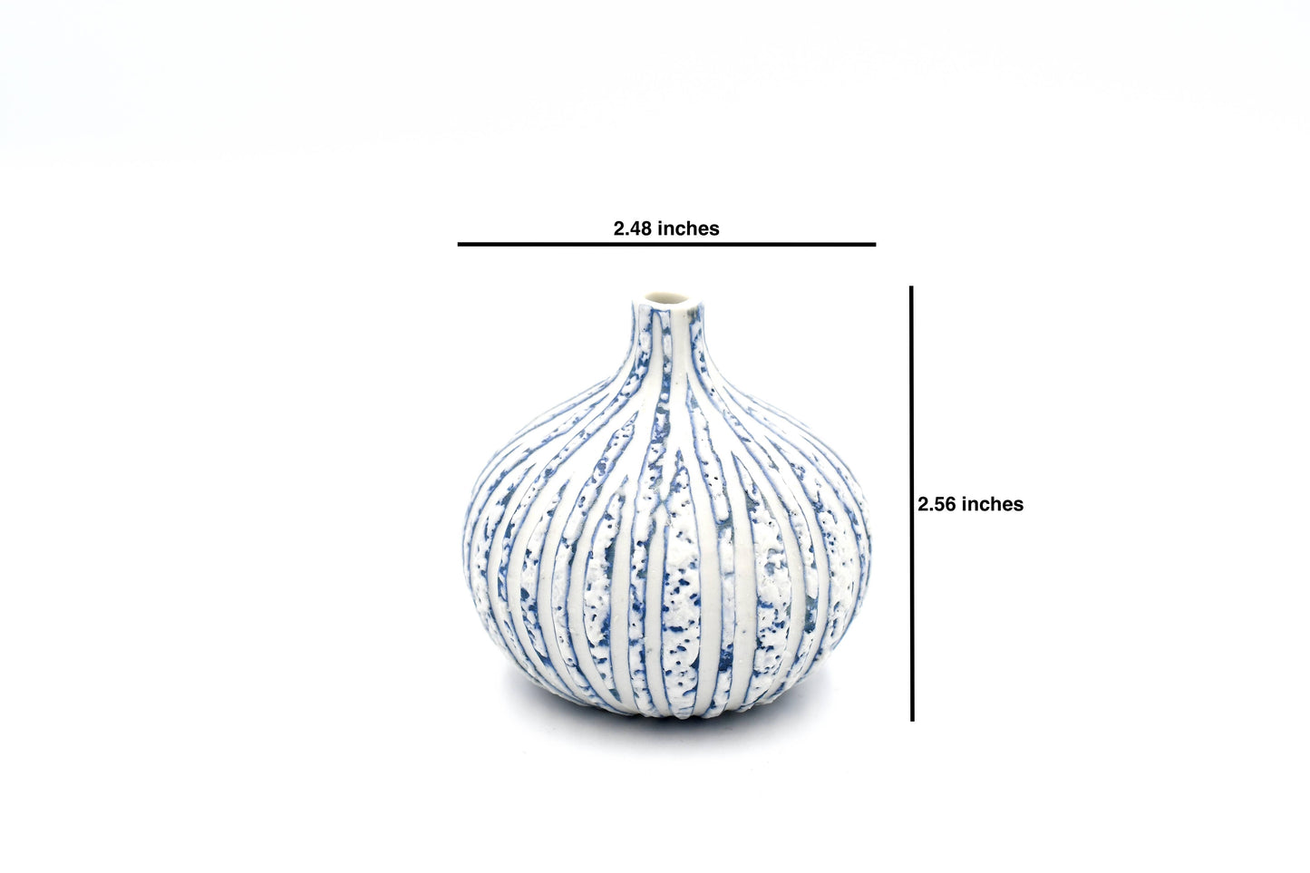 Coral – Blue Congo Tiny Ceramic Bud Vase