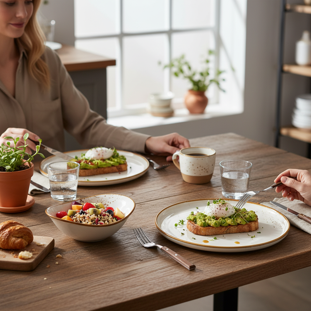 Terra Porcelain Dinnerware Set – Craft White, 16 Pc