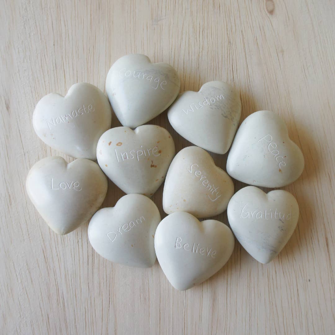 Natural Stone Word Heart