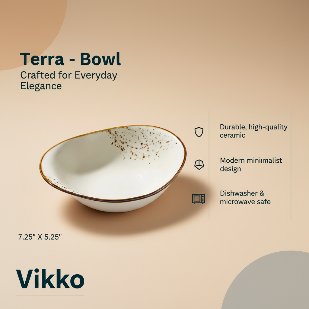 Terra Bowl – White, 7.25" x 5.25"
