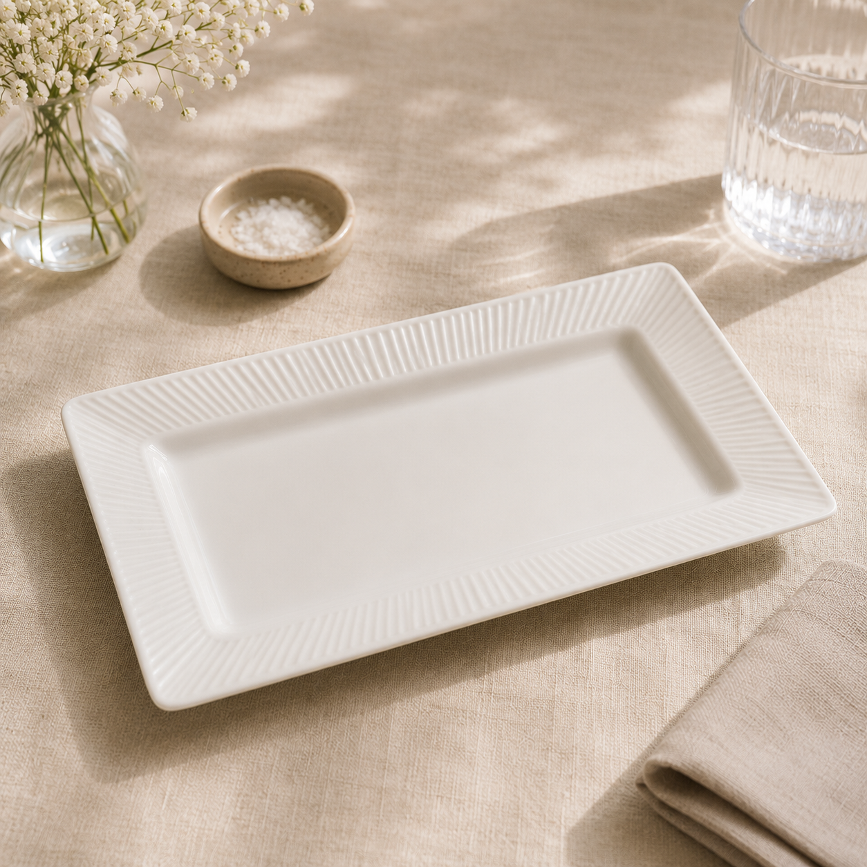 Plisse Rectangular Platter