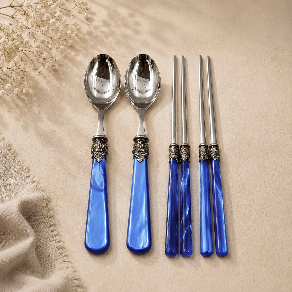 EME Flatware Napoleon Spoon & Chopsticks 4pcs
