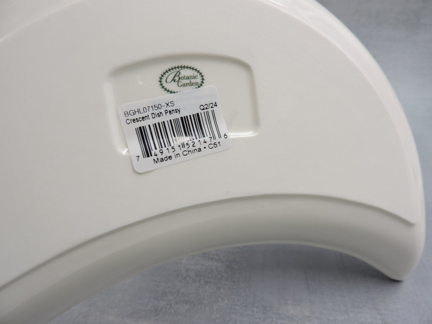 Portmeirion Botanic Garden Crescent Salad Plate-Pansy