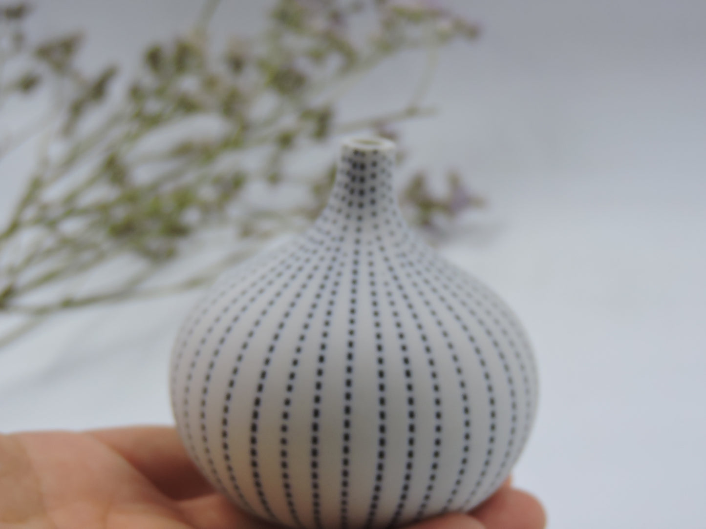 Coral – Blue Congo Tiny Ceramic Bud Vase