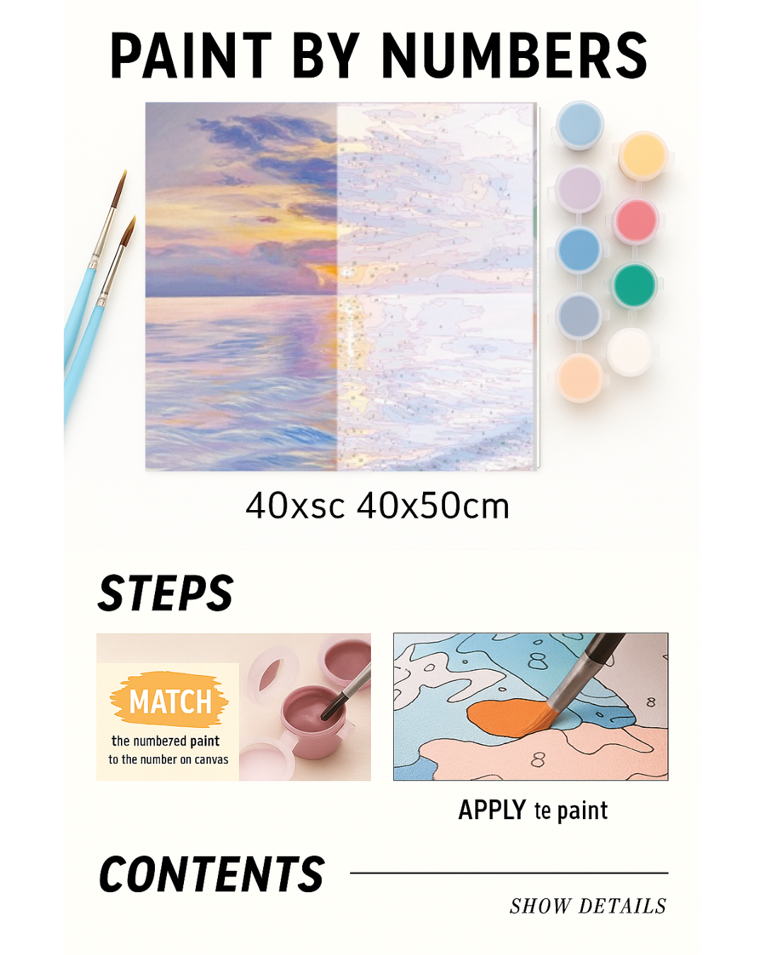 Countryside Path β DIY Paint by Numbers Kit (with Frame)