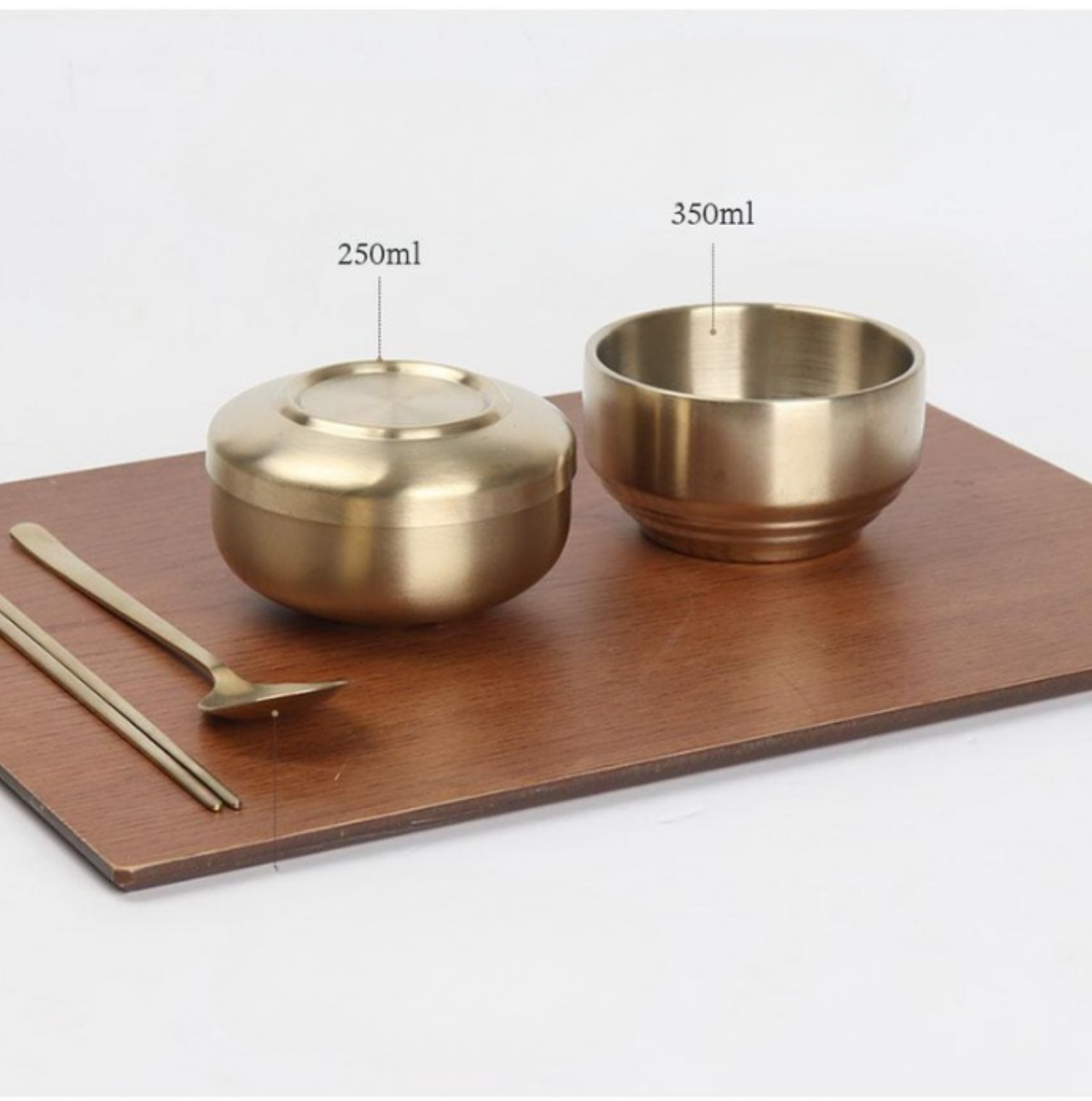Gold Titanium Korean Dining Set for 1 Person