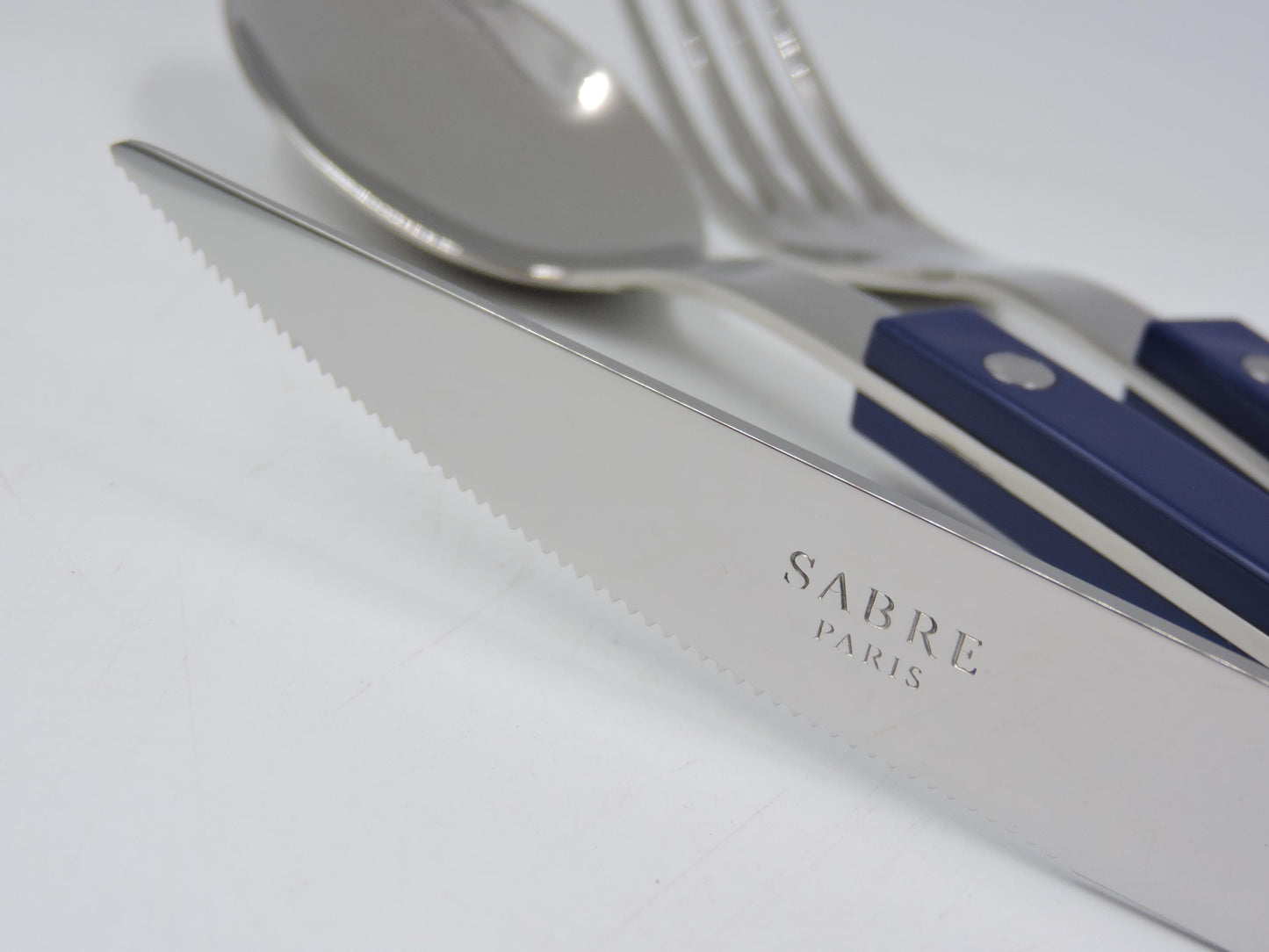Sabre Bistrot Flatware Dark Blue – 3‑Piece Set