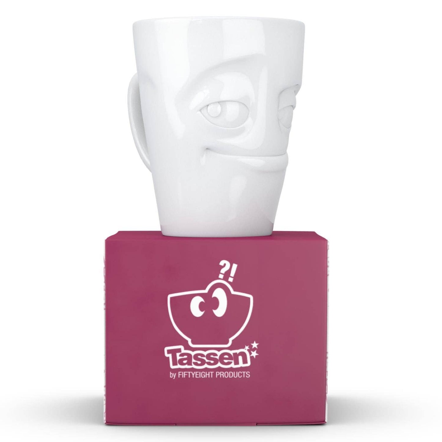 TASSEN Coffee Mug with Handle, Impish Face