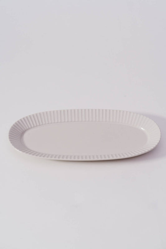 Kachosen Oval Platter With Folding-Fan Pattern Large
