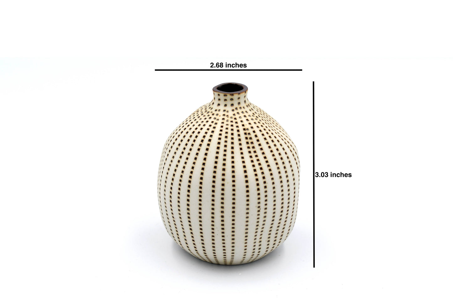 Gugu Sag Minimalist Striped Porcelain Vase (1415W23)