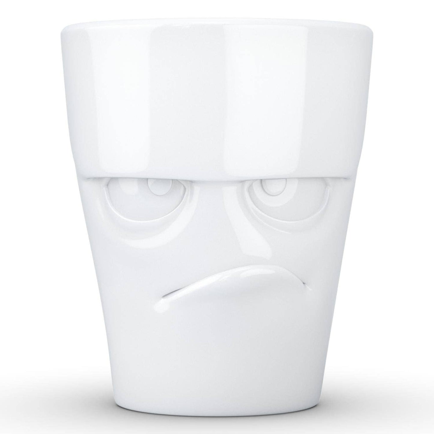 TASSEN Coffee Mug with Handle, Grumpy Face