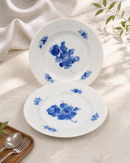 Blue Flowers Braided Bread Plate 1PC