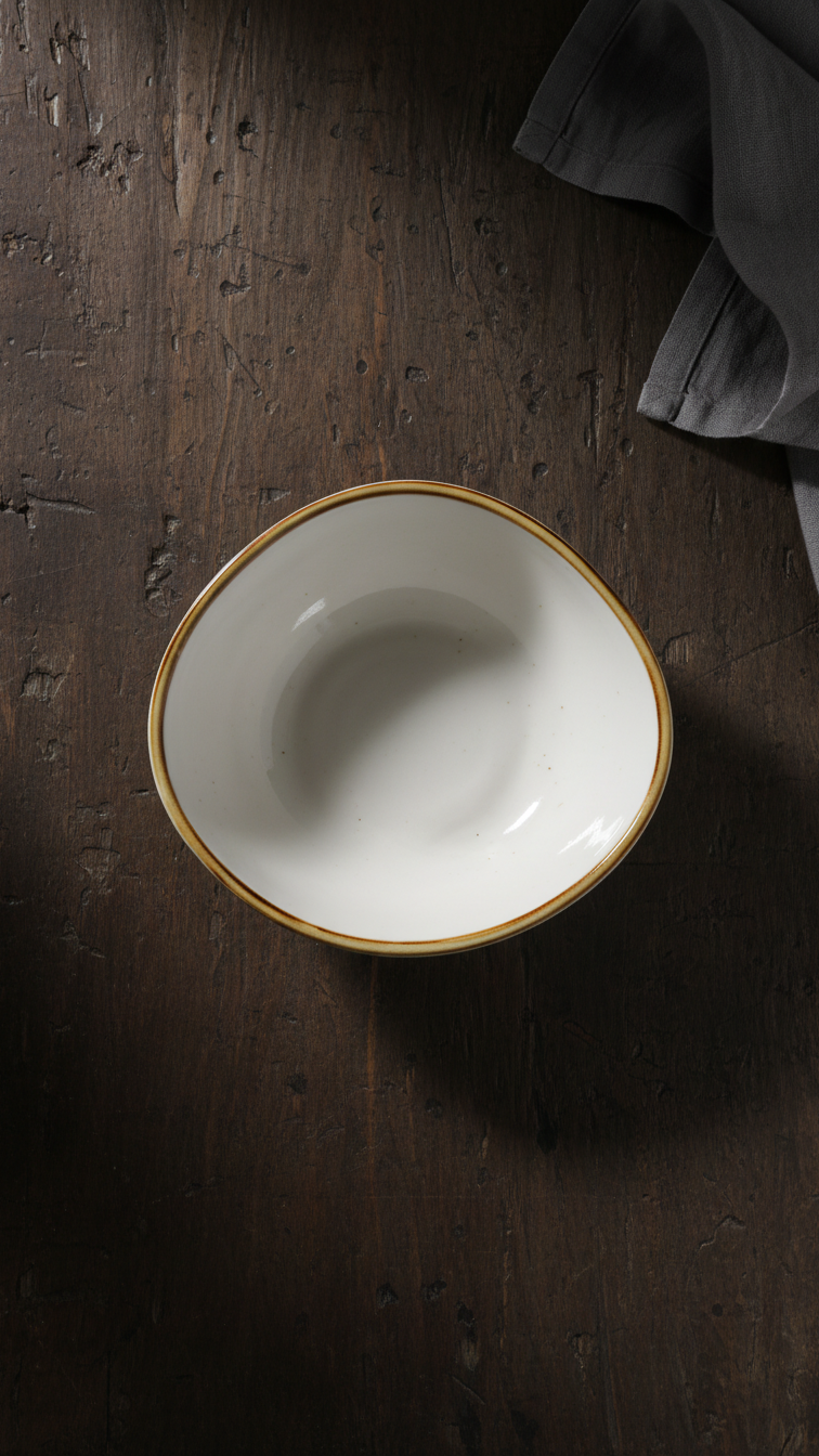 Terra Oval Bow 6” Dap White