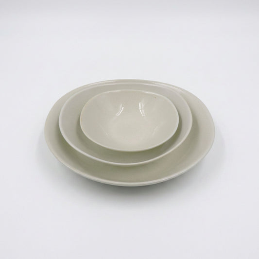 Mino Ware Sage Organic Nesting Bowl Set, 3pc Gift Set
