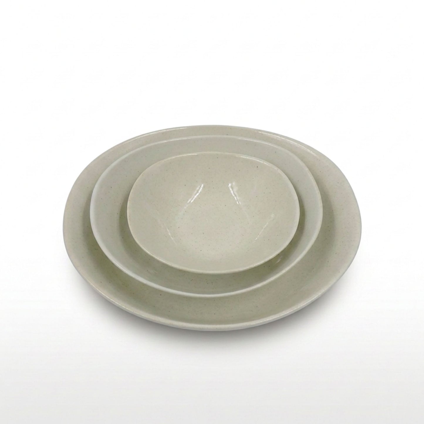 Mino Ware Sage Organic Nesting Bowl Set, 3pc Gift Set