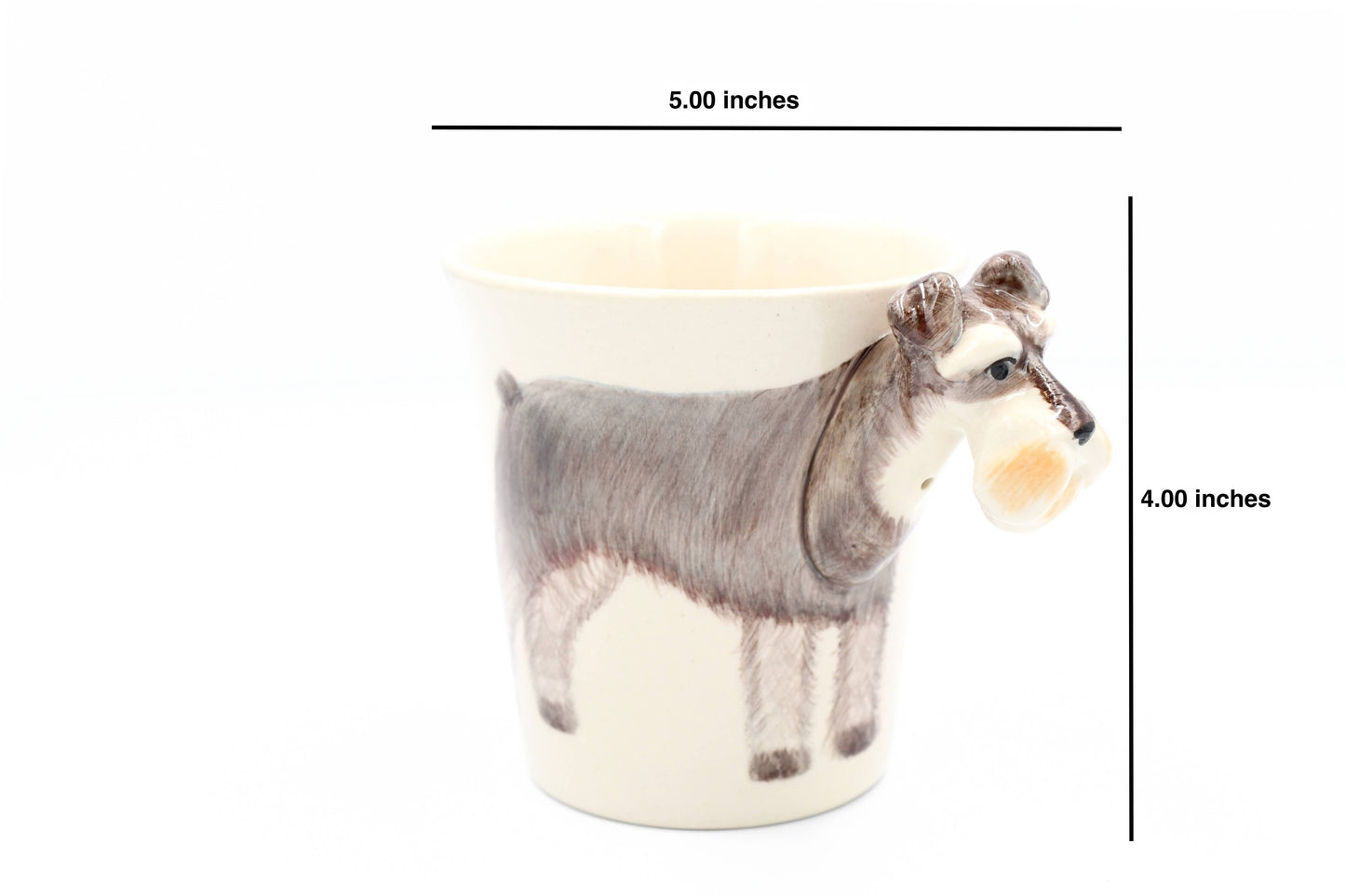 Loyal Schnauzer – Hand-Painted Ceramic Mug