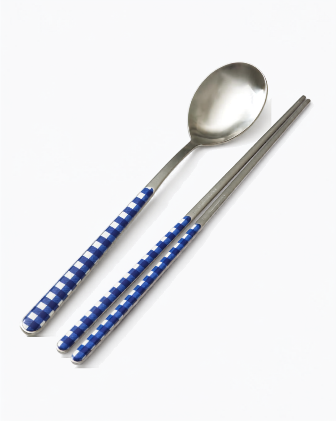 Neva Italian Gingham Spoon & Chopsticks Set for 2Person (4 Pcs)