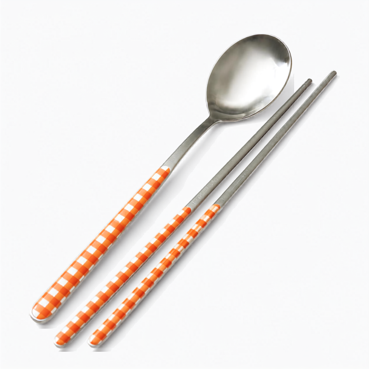 Neva Italian Gingham Spoon & Chopsticks Set for 2Person (4 Pcs)