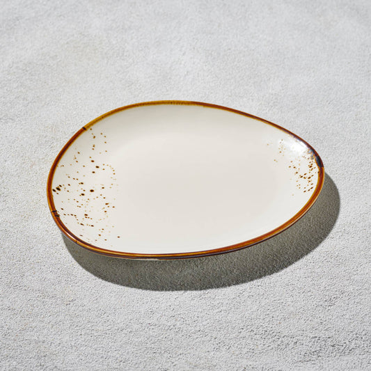 Terra Triangular Plate – White, 8.5"