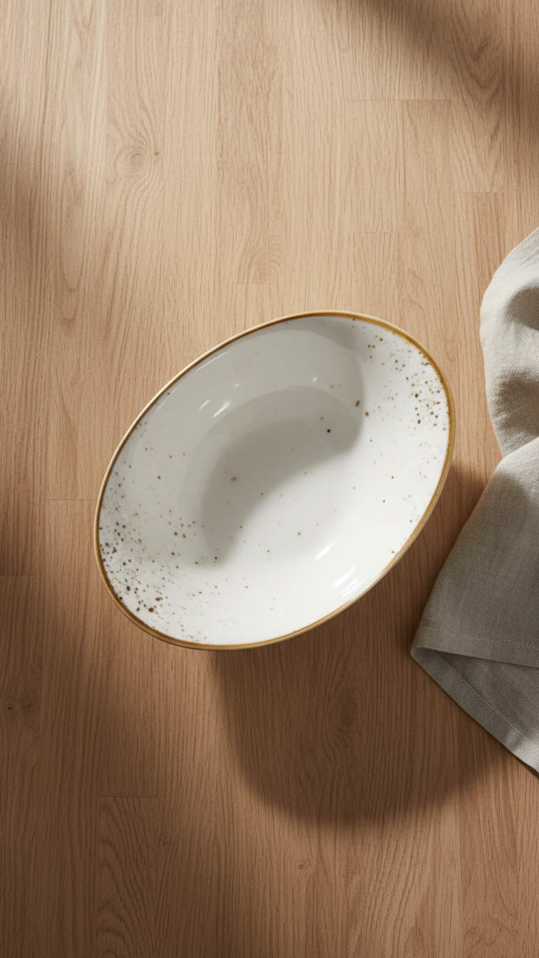 Terra Bow Set of 4 - White, 7.25" x 5.25"