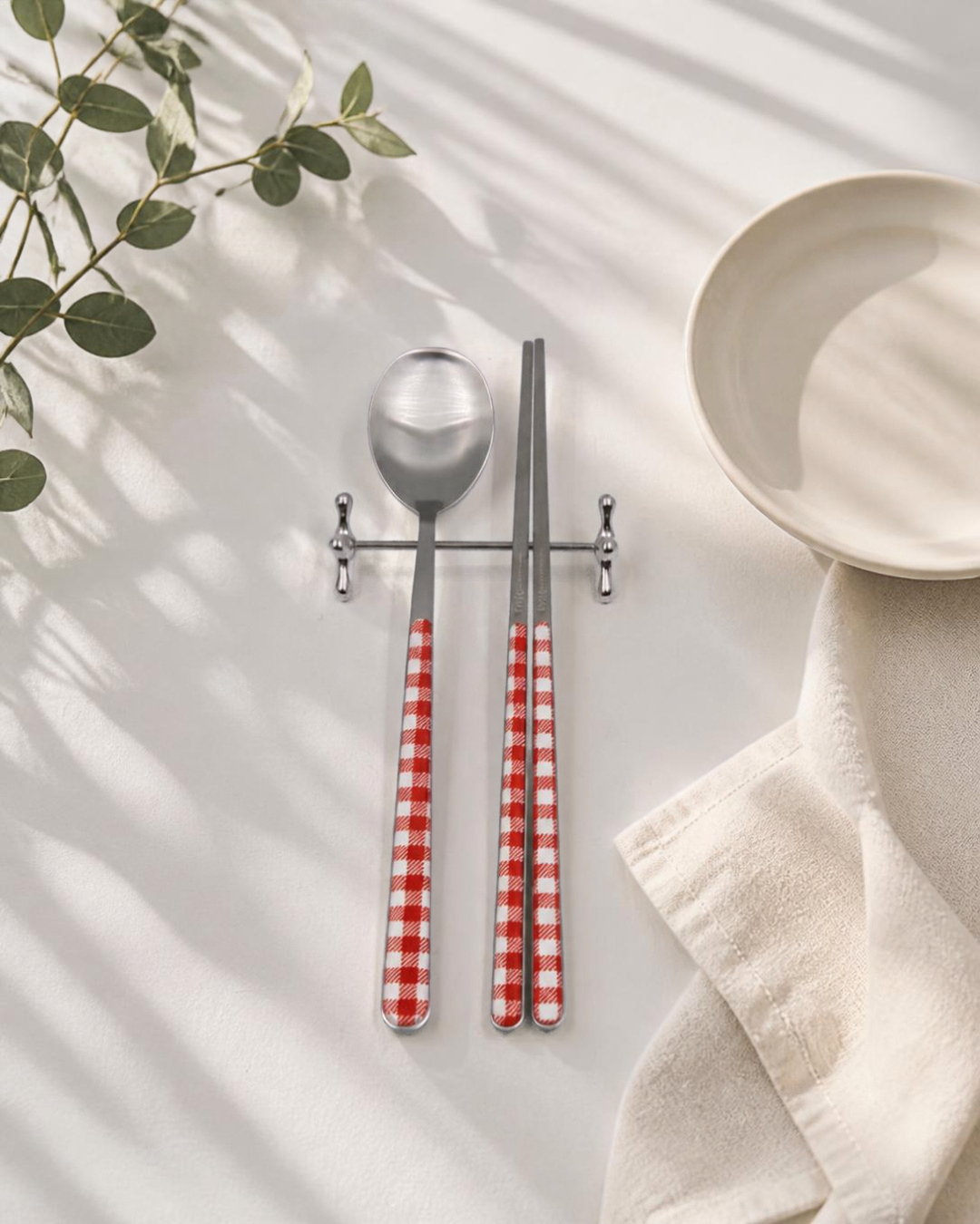 Dumbbell Stainless Steel Spoon & Chopstick Rest