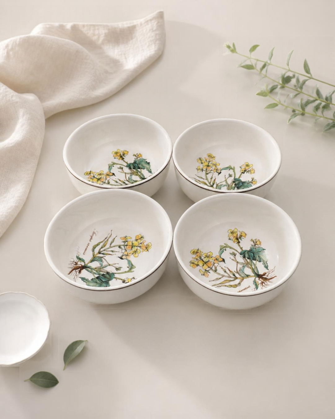 Vintage Villeroy & Boch Botanica Cereal / Soup Bowls (Set of 4)