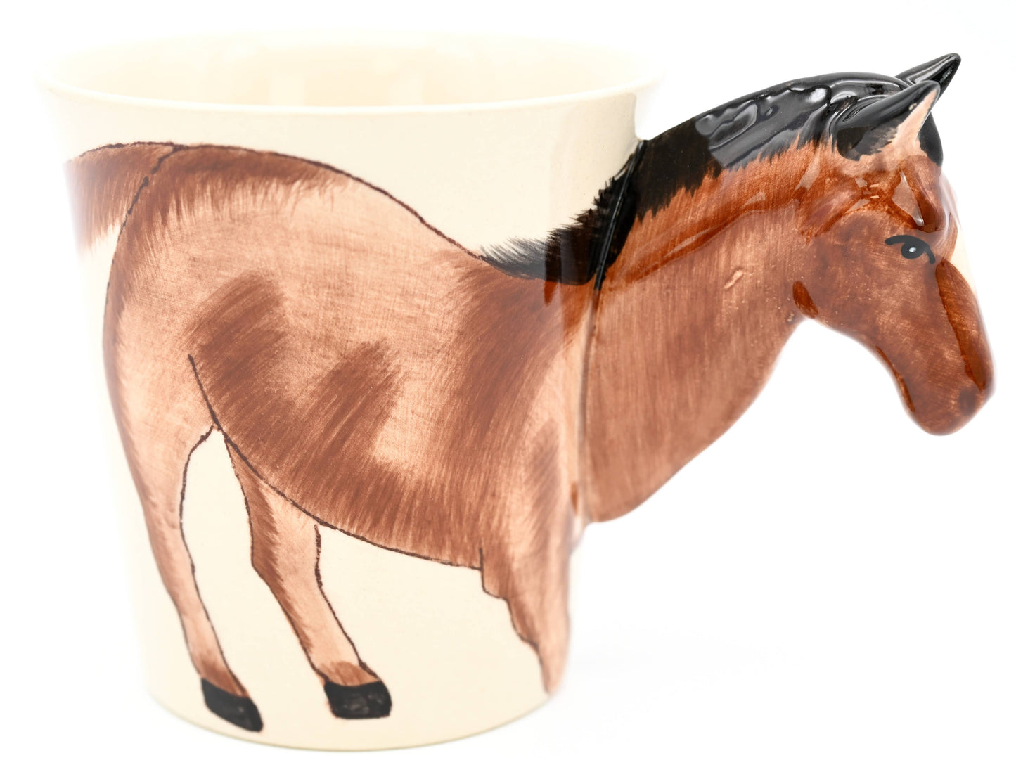 Horse Mug 10 oz Hand-Painted Ceramic Mug (MUG120)