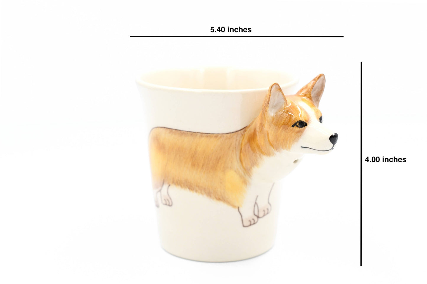 Corgi (Brown) – Hand-Painted Ceramic Mug