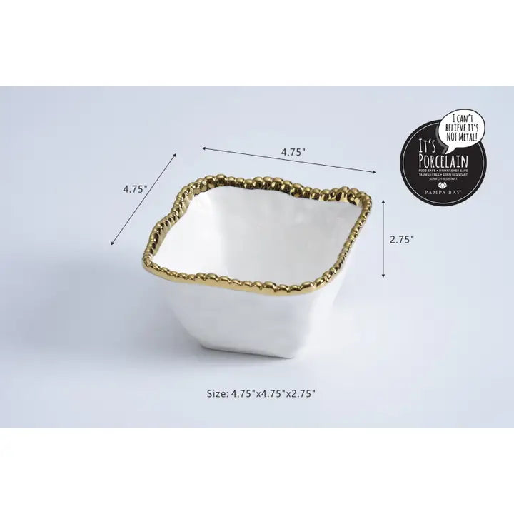 Pampa Bay Golden Salerno Square Snack Bowl