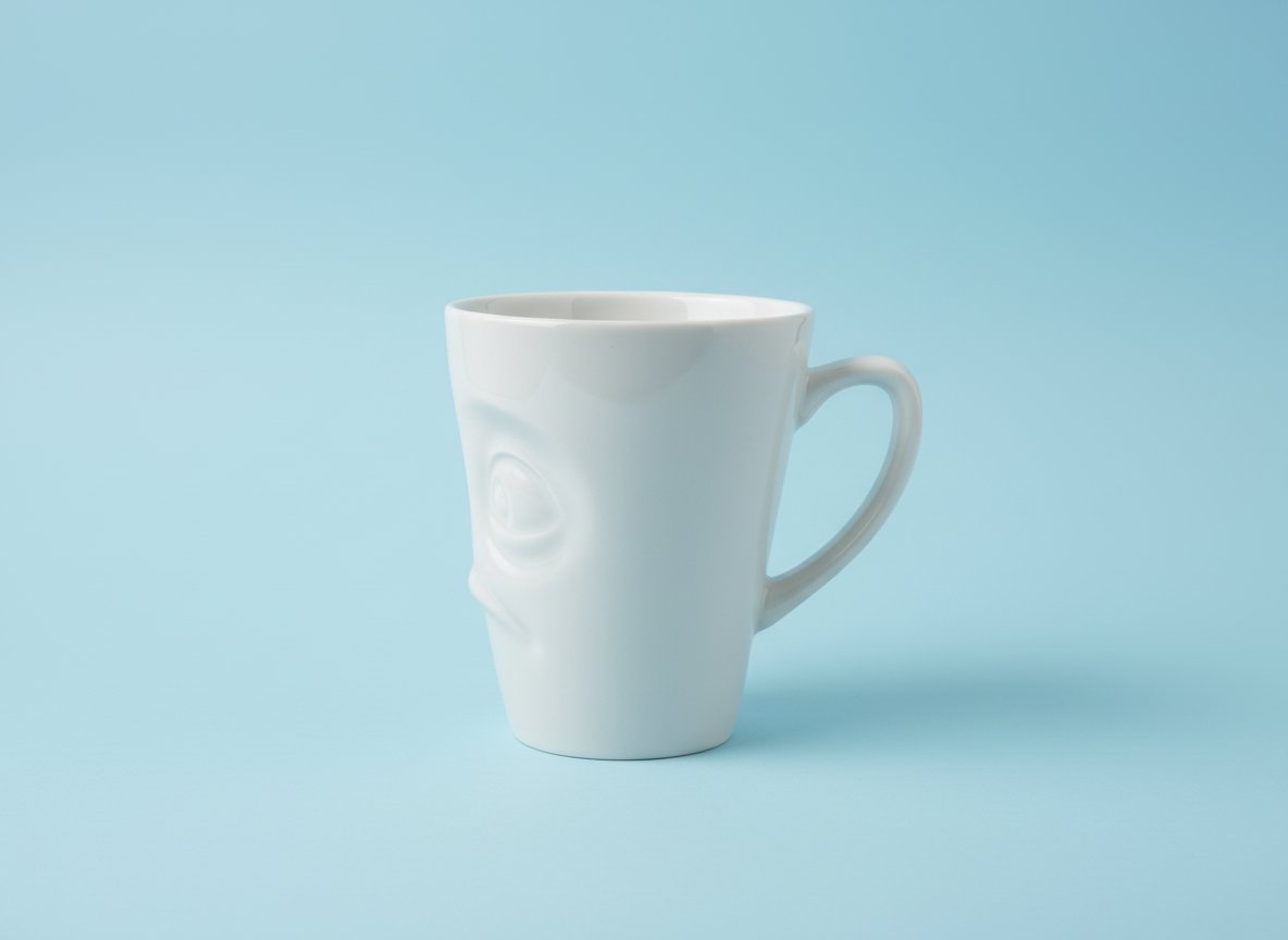 TASSEN Coffee Mug with Handle, Baffled Face