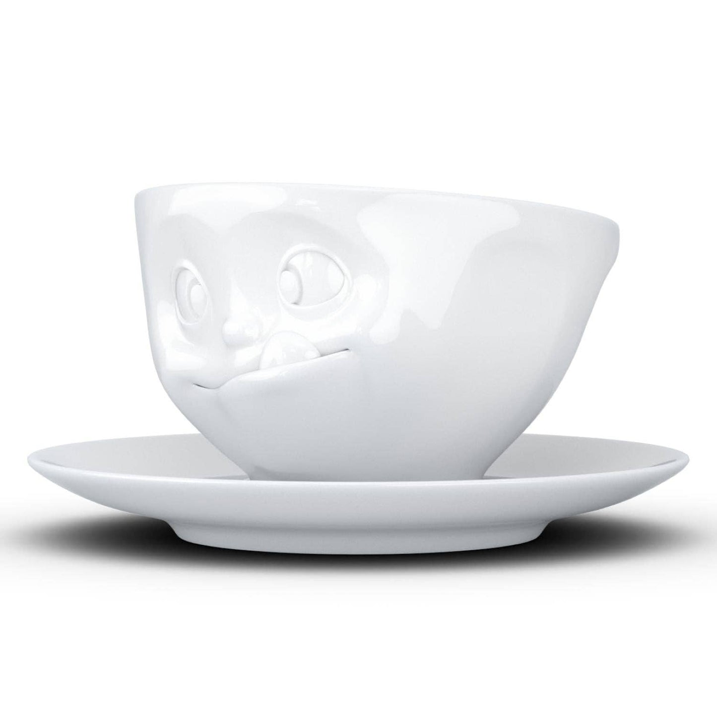 TASSEN Coffee Cup with Saucer, Tasty Face