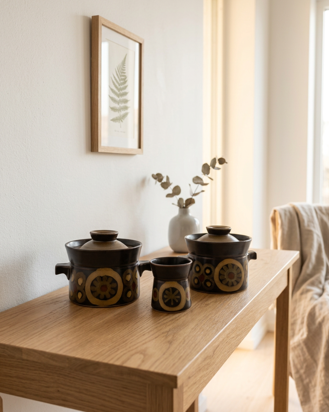 Denby Arabesque Stoneware Soup Bowl with Handles Set of 2