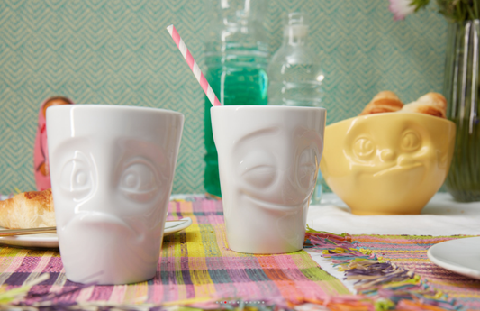 TASSEN Coffee Mug with Handle, Baffled Face