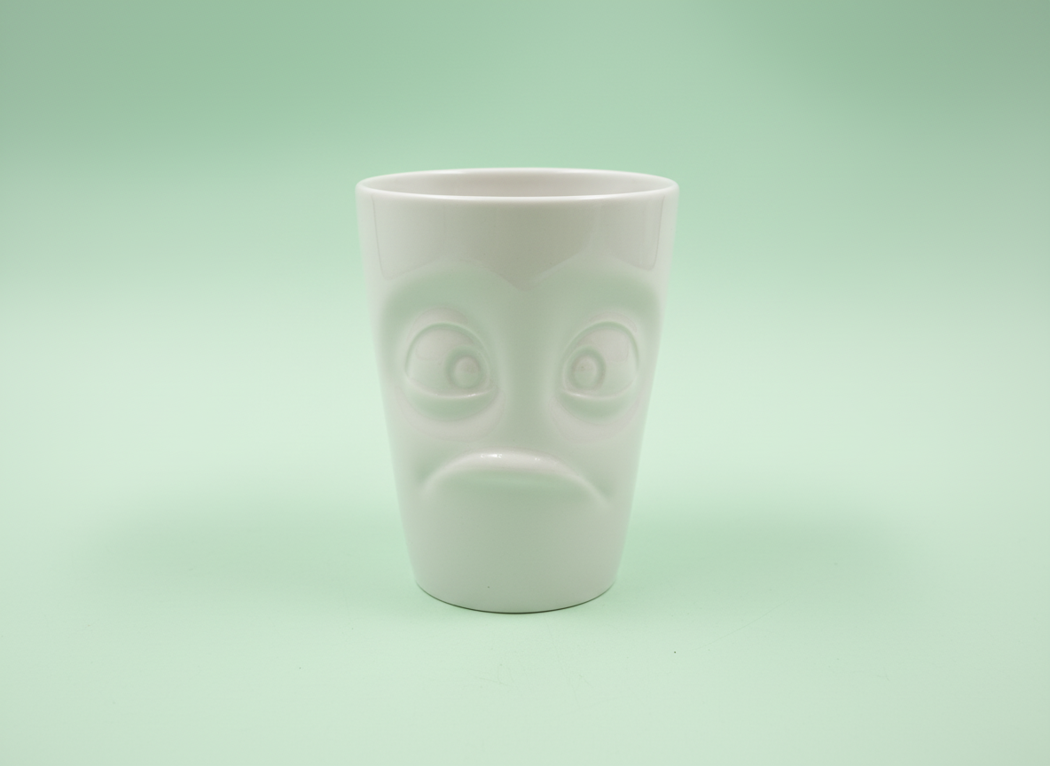 TASSEN Coffee Mug with Handle, Baffled Face