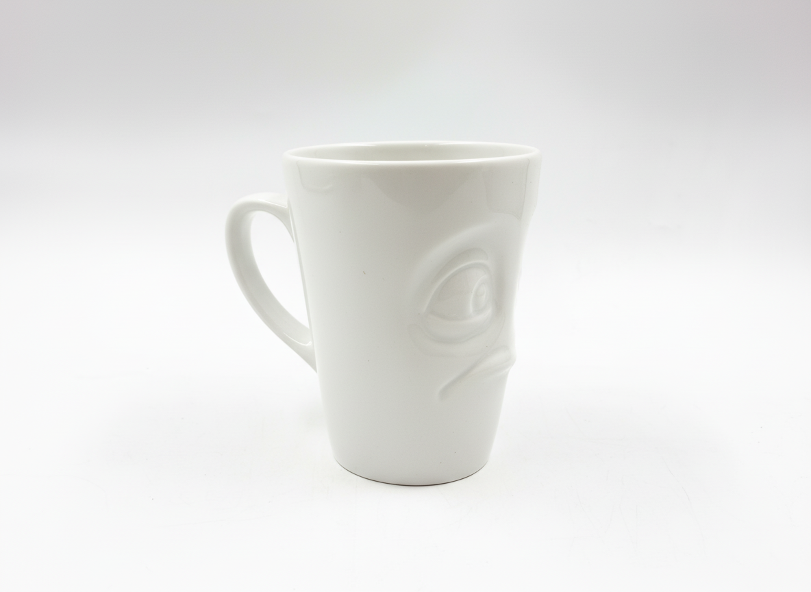 TASSEN Coffee Mug with Handle, Baffled Face