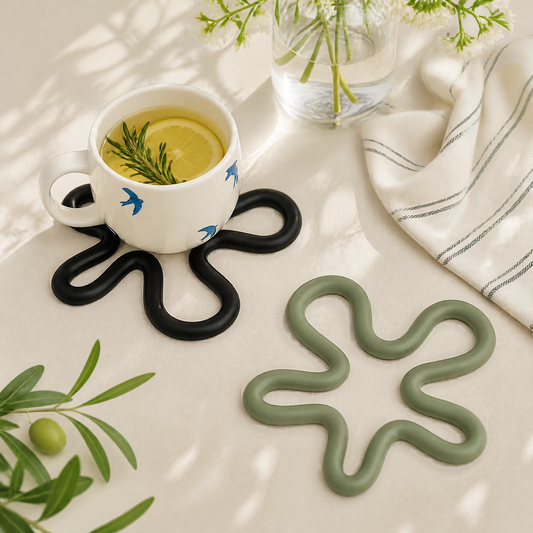 Matte Wavy Silicone Trivet