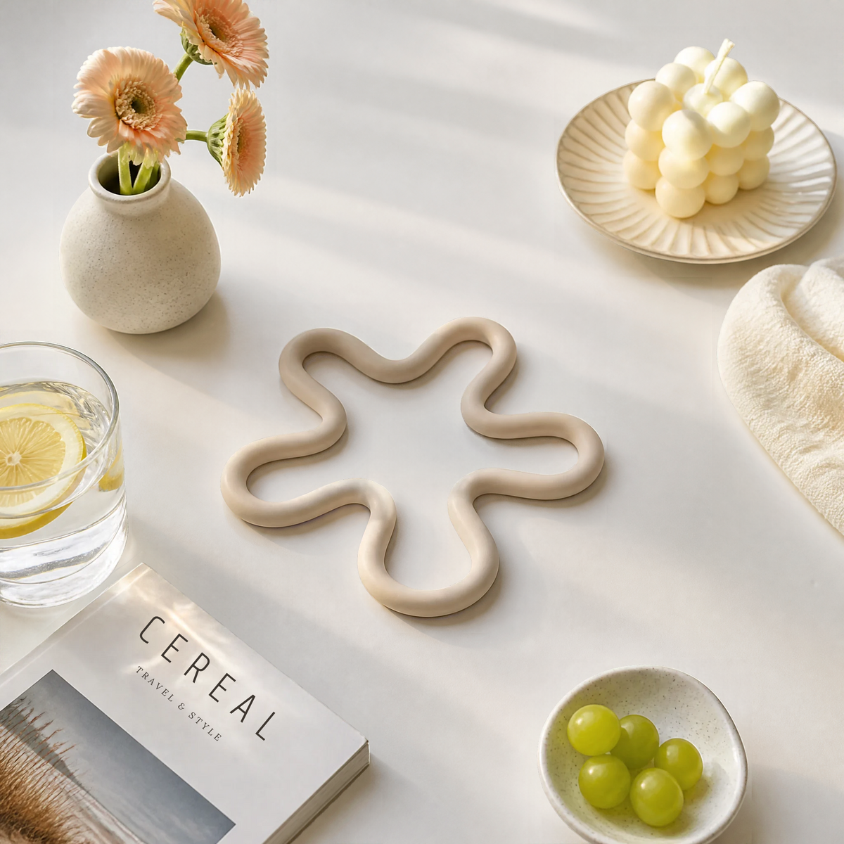 Matte Wavy Silicone Trivet