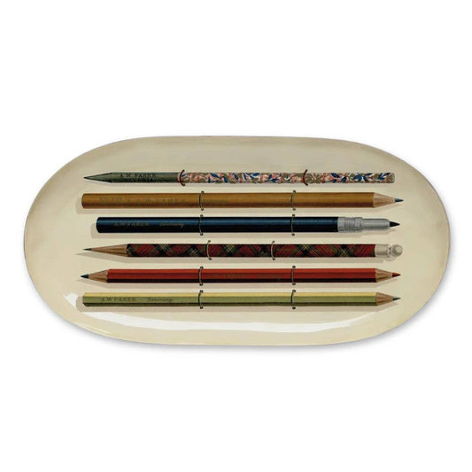 Roomytown Oval Enamel Tray – Vintage Pencils