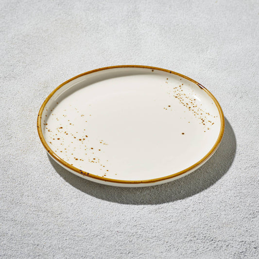 Terra Round Plate – Dap White, 7"