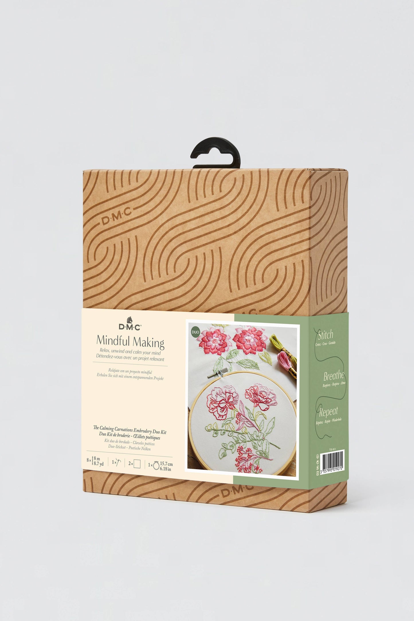 DMC Calming Carnations – Embroidery Duo Kit