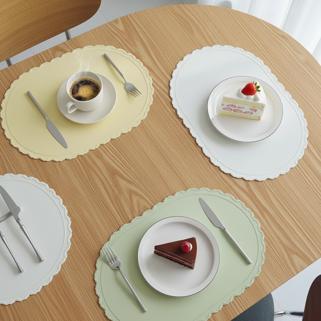 Luo Lace-Patterned Silicone Table Mat Set of 4