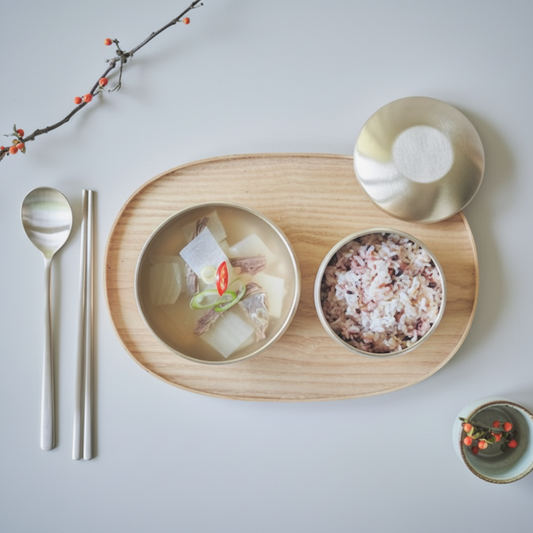 Gwangmyeong Yugi Single-Person Bangjja Brass Tableware Set