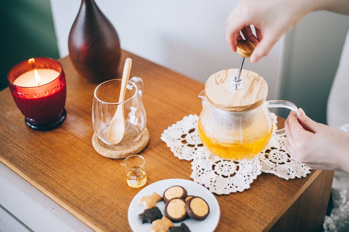 "Teaor" Tea Maker Olive Wood