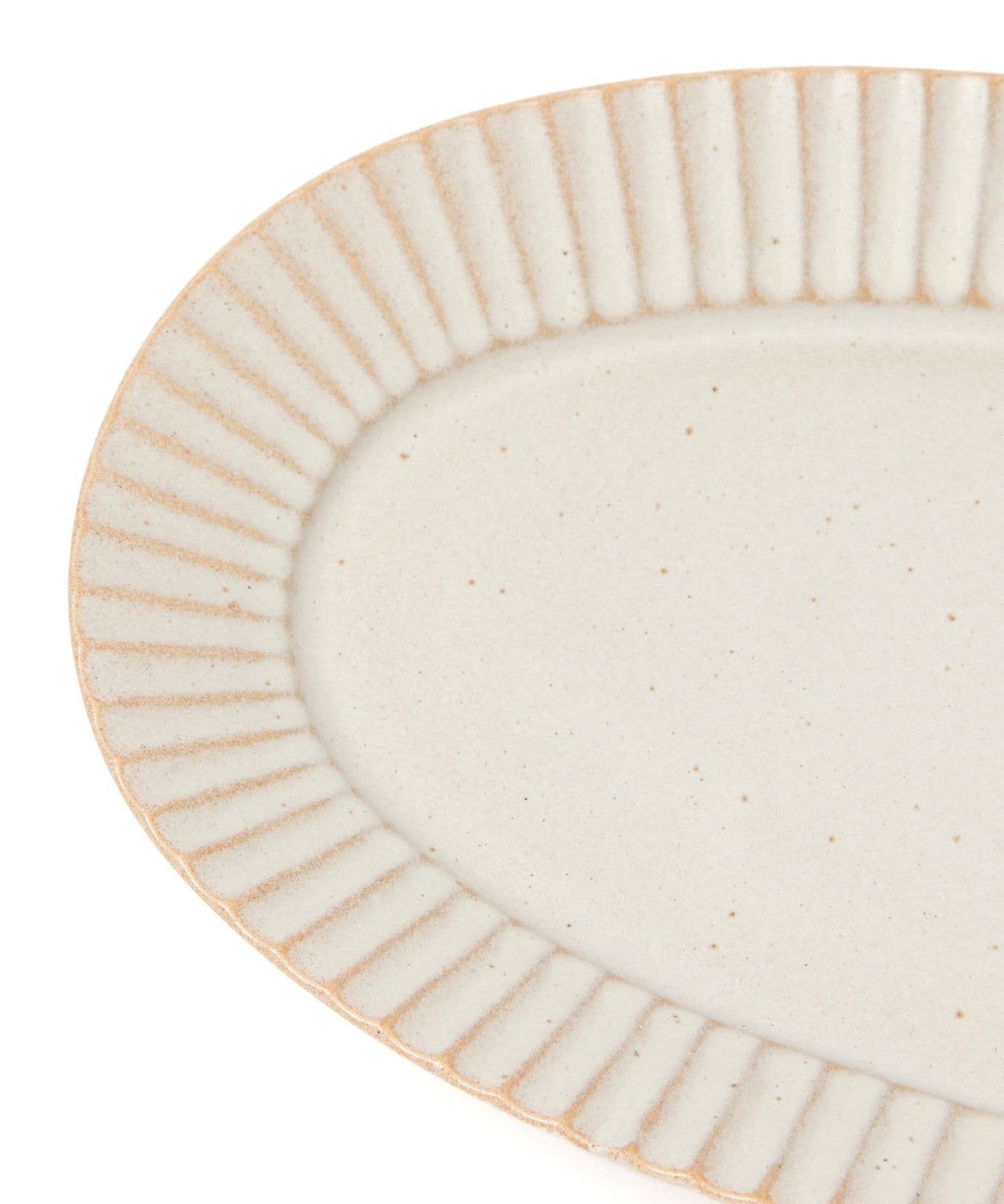 Kachosen Oval Platter With Folding-Fan Pattern Large