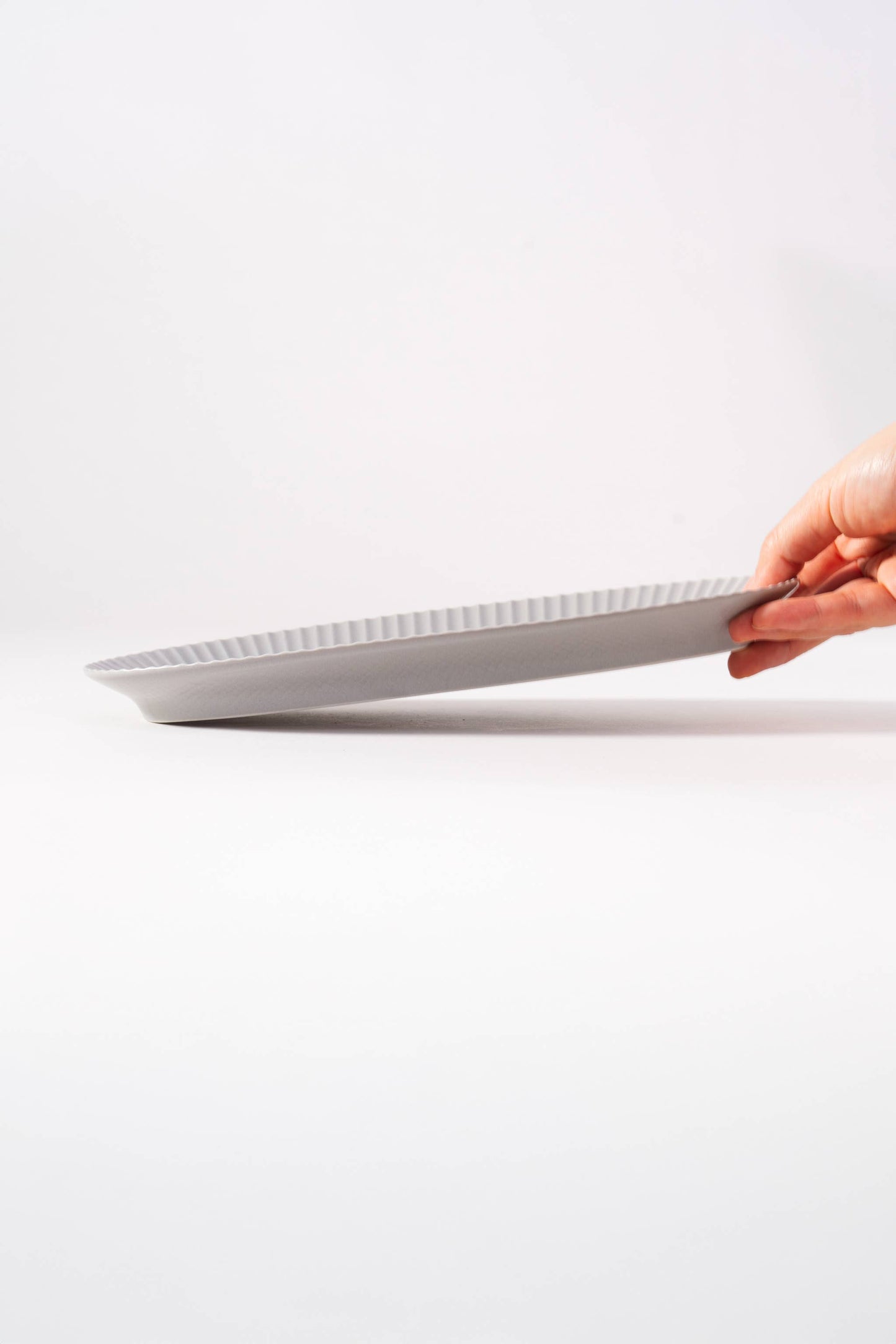 Kachosen Oval Platter With Folding-Fan Pattern Large