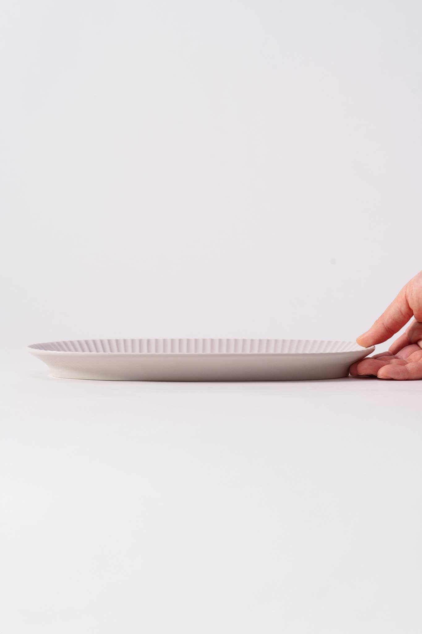 Kachosen Oval Platter With Folding-Fan Pattern Large