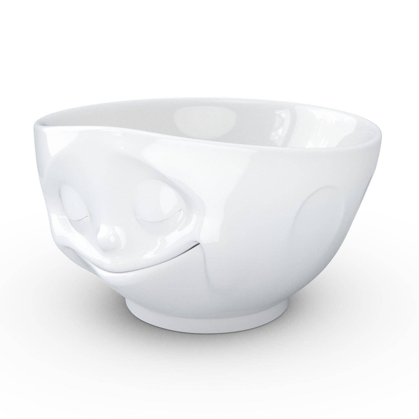 TASSEN 16 Oz. Bowl, Happy Face, White