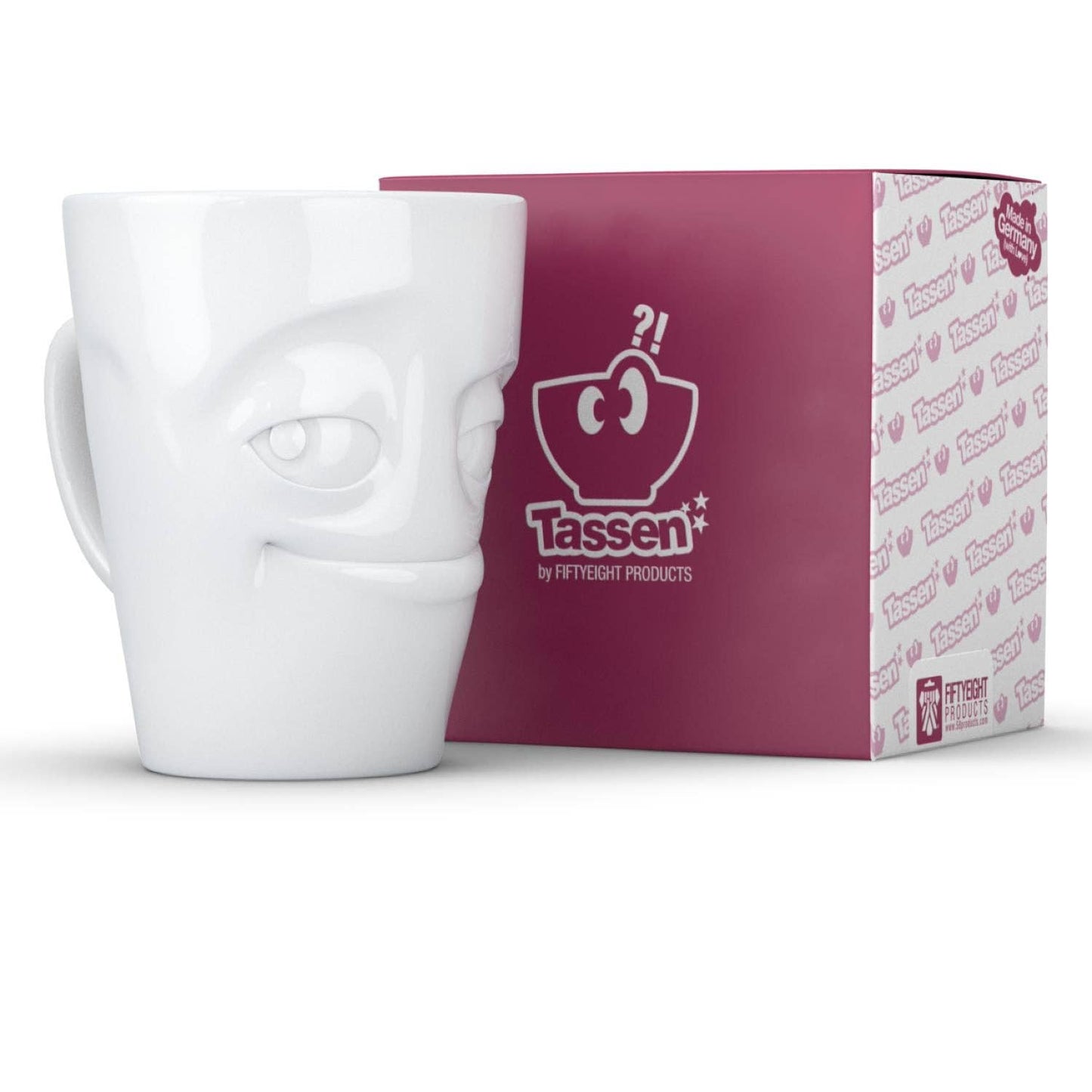 TASSEN Coffee Mug with Handle, Impish Face